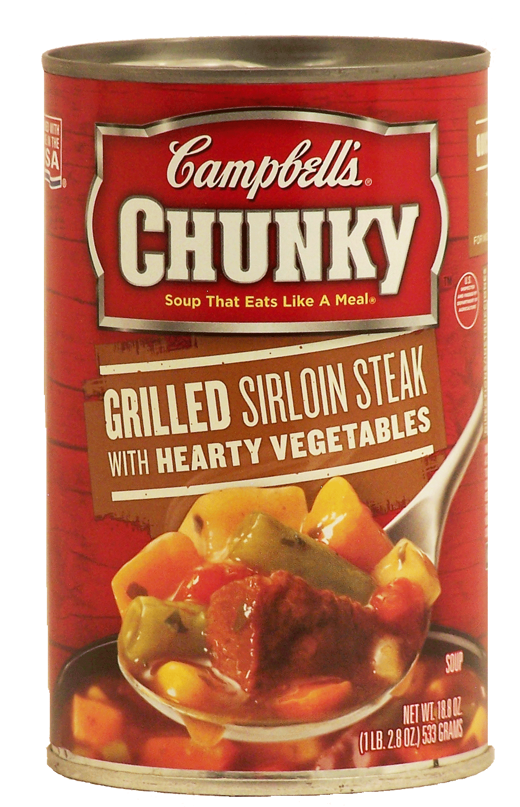 Campbell's Chunky grilled sirloin steak with hearty vegetables soup that eats like a meal Full-Size Picture